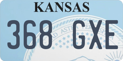 KS license plate 368GXE