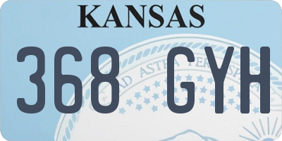 KS license plate 368GYH