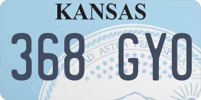 KS license plate 368GYO
