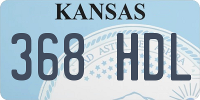 KS license plate 368HDL