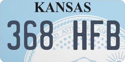 KS license plate 368HFB