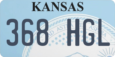 KS license plate 368HGL