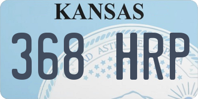 KS license plate 368HRP