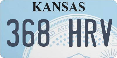 KS license plate 368HRV