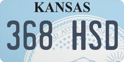 KS license plate 368HSD