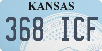 KS license plate 368ICF
