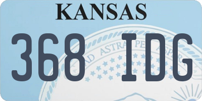 KS license plate 368IDG