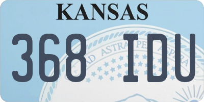 KS license plate 368IDU