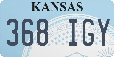 KS license plate 368IGY