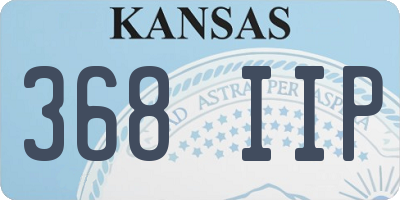 KS license plate 368IIP
