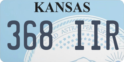 KS license plate 368IIR