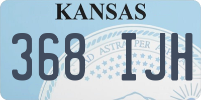 KS license plate 368IJH