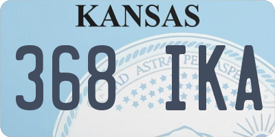 KS license plate 368IKA