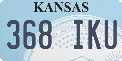 KS license plate 368IKU