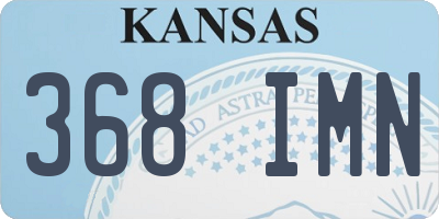 KS license plate 368IMN