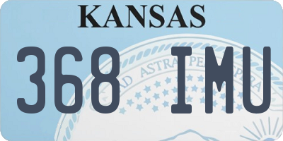 KS license plate 368IMU