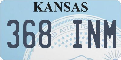 KS license plate 368INM