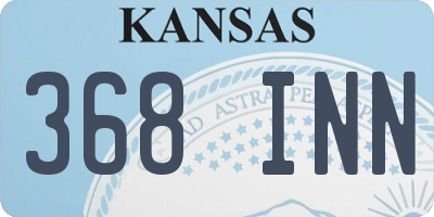 KS license plate 368INN
