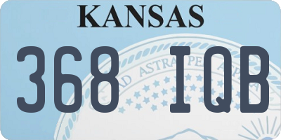 KS license plate 368IQB