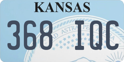 KS license plate 368IQC