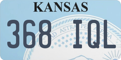 KS license plate 368IQL