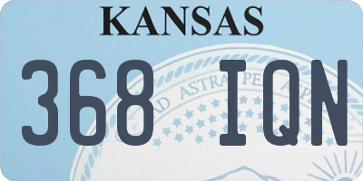 KS license plate 368IQN