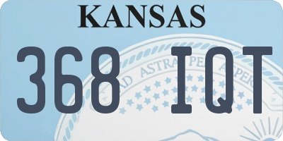KS license plate 368IQT