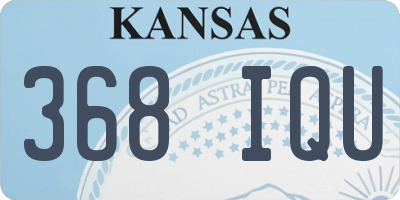 KS license plate 368IQU