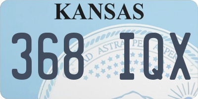 KS license plate 368IQX