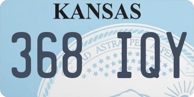 KS license plate 368IQY