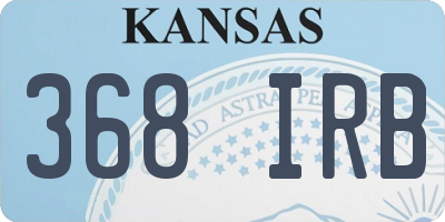 KS license plate 368IRB