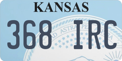 KS license plate 368IRC