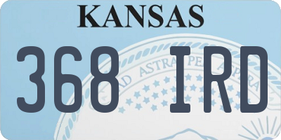 KS license plate 368IRD