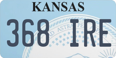 KS license plate 368IRE