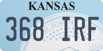 KS license plate 368IRF