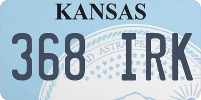 KS license plate 368IRK