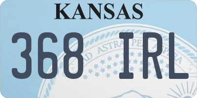 KS license plate 368IRL
