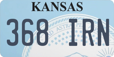 KS license plate 368IRN