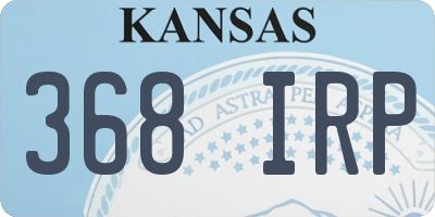 KS license plate 368IRP
