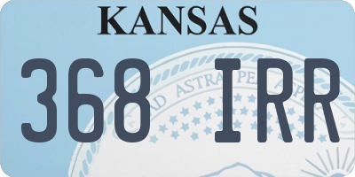 KS license plate 368IRR