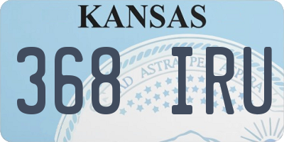 KS license plate 368IRU