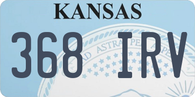 KS license plate 368IRV