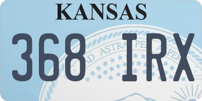 KS license plate 368IRX