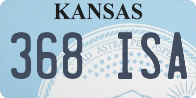 KS license plate 368ISA