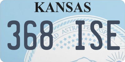 KS license plate 368ISE