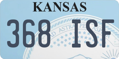 KS license plate 368ISF