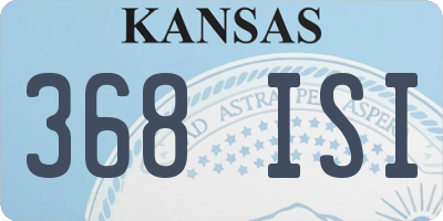 KS license plate 368ISI