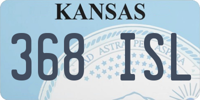 KS license plate 368ISL