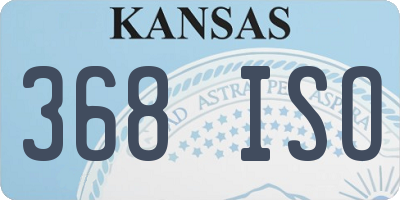 KS license plate 368ISO