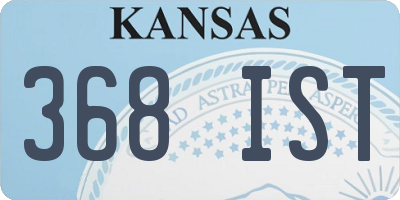 KS license plate 368IST